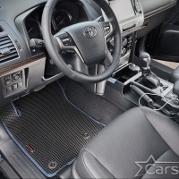 Коврики текстильные на Toyota Land Cruiser Prado 150 рестайл 3 ряда (2013->)