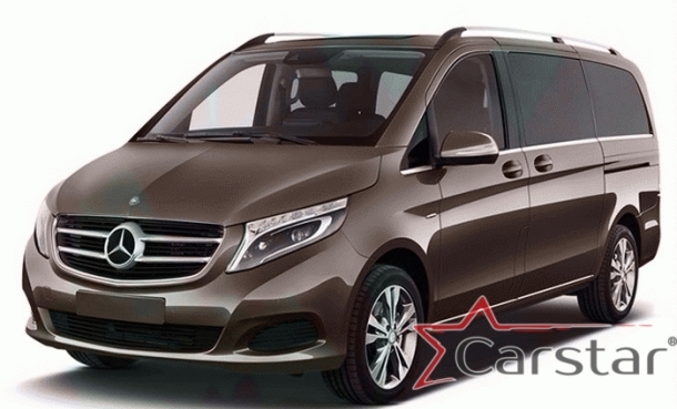 Текстильные коврики для Mercedez-Benz V-klasse II W447 (2 ряд - 2 места со столиком) (2014->)